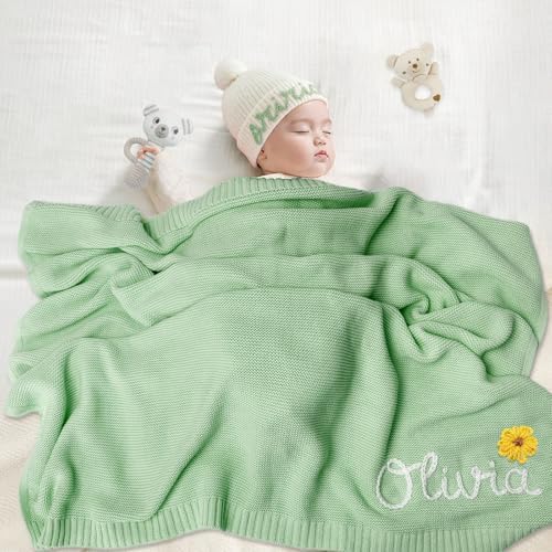 Personalized Baby Blanket 100 Organic Cotton with Name