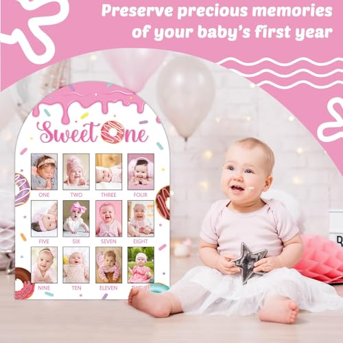 Sweet One First Year Wooden Photo Board Donut Decor
