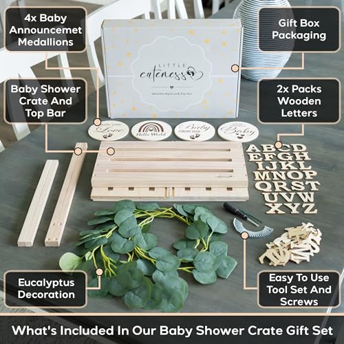 Little Cuteness Wooden Baby Shower Crate Closet