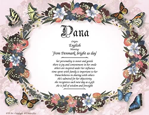 Personalized Butterfly Keepsake Print Frame 85x11