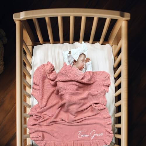 HuitzilAM Personalized Baby Blanket with Name Embroidery 30x40in