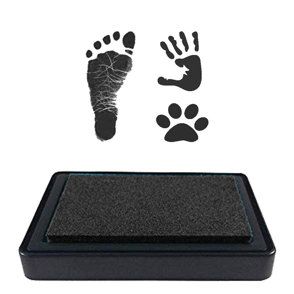 Lsushine Ink Pad for Baby Footprint Handprint Black