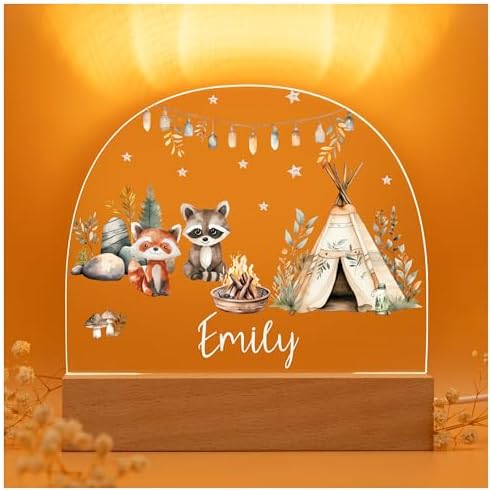 Personalized Baby Bear Night Light with Custom Name 1