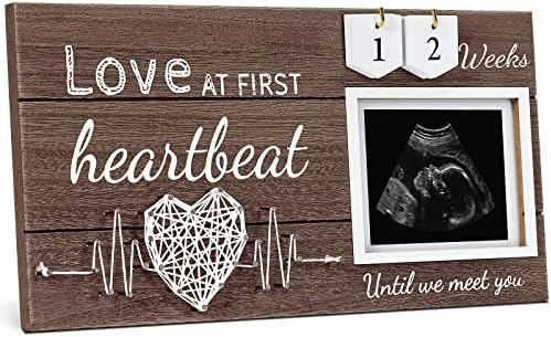 Garybank Ultrasound Frame Pregnancy Gift Love at First Sight Countdown Design