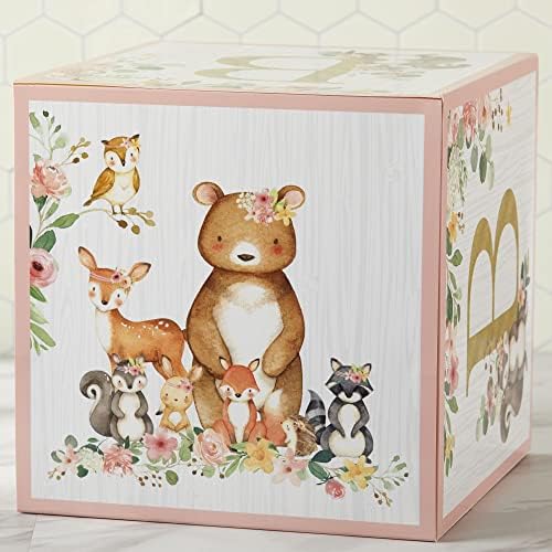 Kate Aspen Pink Woodland Baby Boxes Set of 4