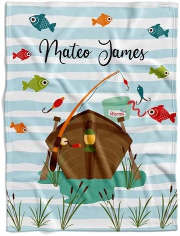 VibeCustom Personalized Fishing Blanket with Name