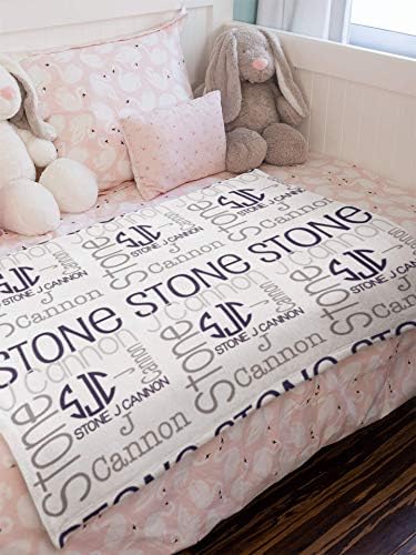 Personalized Baby Blanket with Name for Newborn