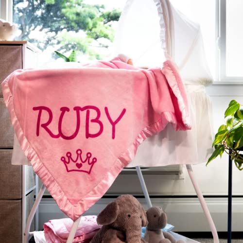 Custom Catch Personalized Princess Baby Blanket - Girl Name Gift