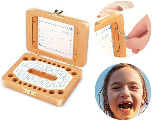 Esweny Baby Tooth Box with Photo Frame and Lock Design
