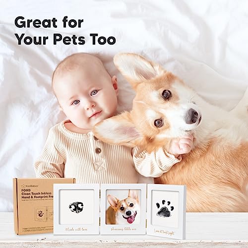 KeaBabies 4-Pack Inkless Hand Footprint Kit for Newborn