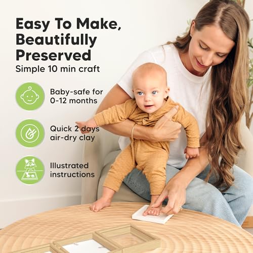 KeaBabies Baby Hand Footprint Kit - Gender Neutral Keepsake Frame