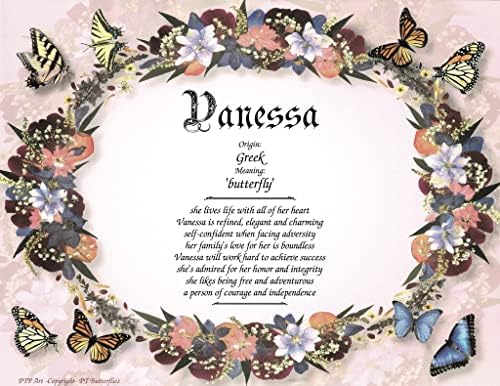 Personalized Butterfly Keepsake Print Frame 85x11