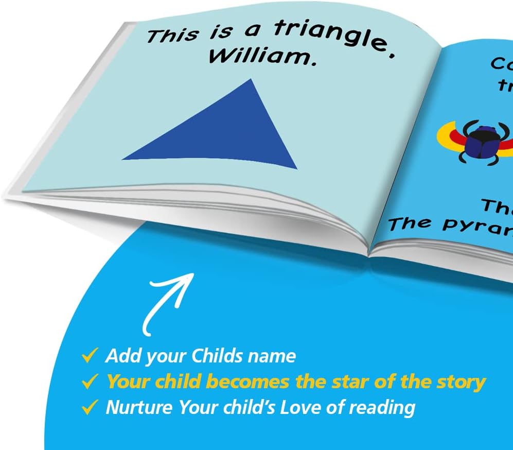 Dinkleboo Personalized Shape Book for Kids 0-8 Years Old