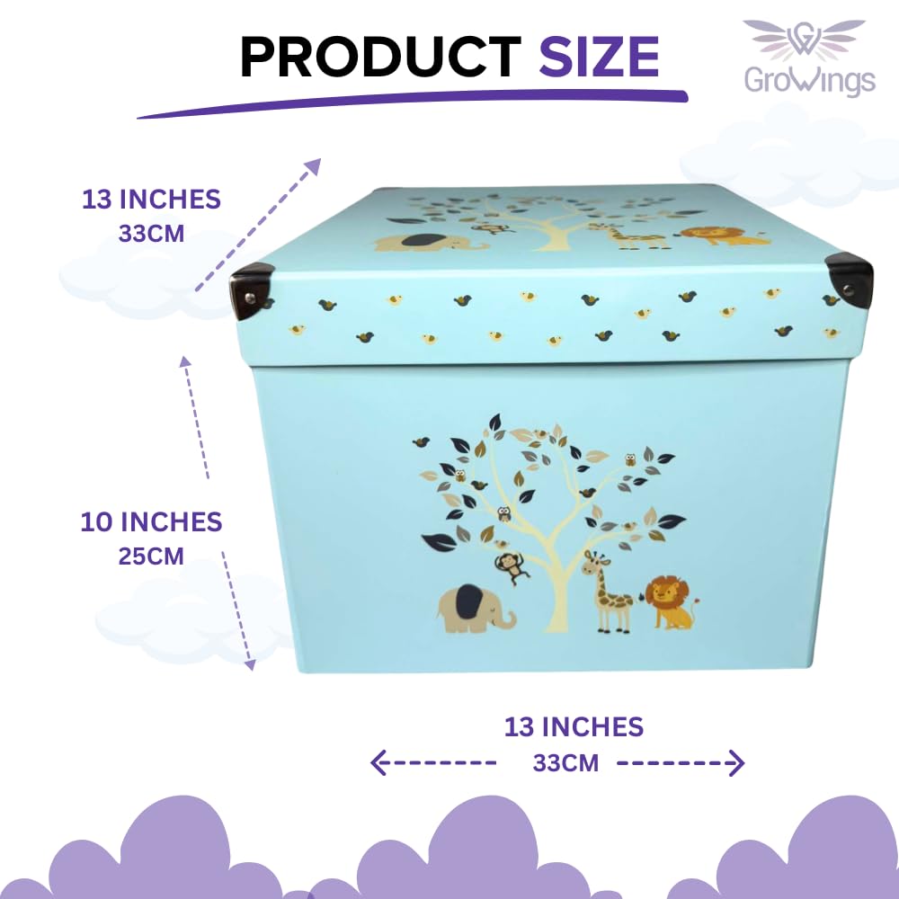 GroWings Baby Keepsake Box - 13x13x10 Inch Memory Storage