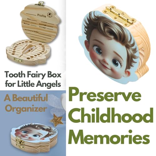 Personalized Wooden Tooth Fairy Keepsake Box for Boys