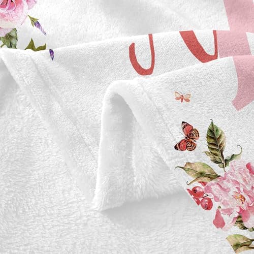 Personalized Baby Blanket with Name for Girls Custom Flannel 30X40