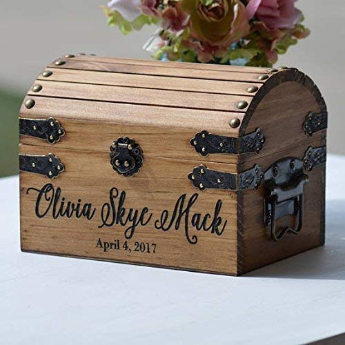 New Baby Gift Box Custom Engraved Memory Trunk 1