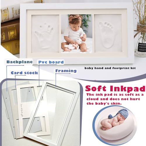 Pivza Inkless Newborn Hand Footprint Kit - Baby Paw Print Gift 1
