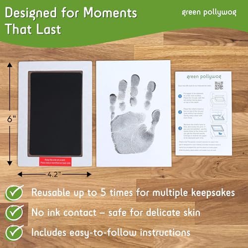 Green Pollywog Inkless Pad for Baby Dog Prints
