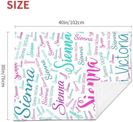 Personalized Baby Blanket for Girls with Name 30x40 Inches