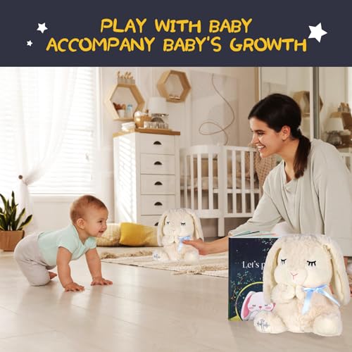 Baptism Gift Set for Boy with Plush Bunny Lets Pray Book
