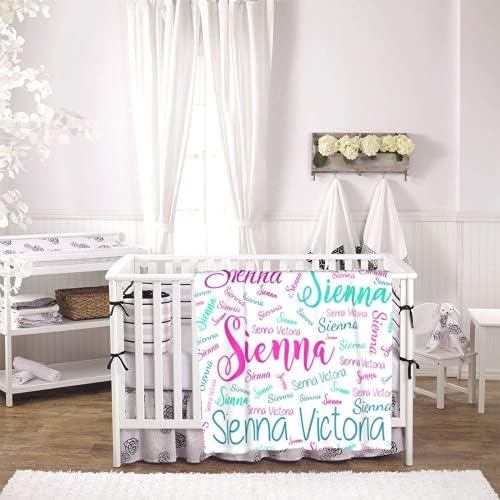 Personalized Baby Blanket for Girls with Name 30x40 Inches