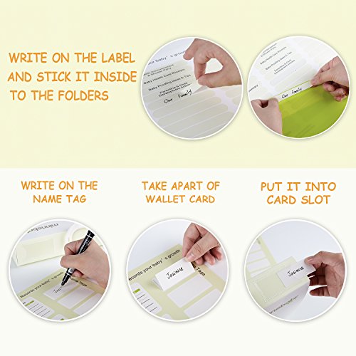 Baby Document Organizer with 9 Folders and Custom Label