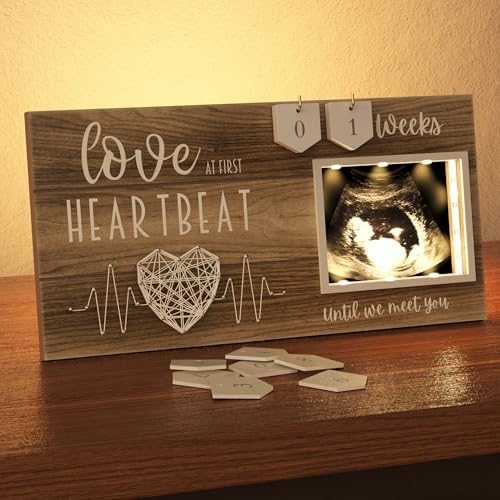 LED Illuminated Sonogram Frame with Countdown Weeks