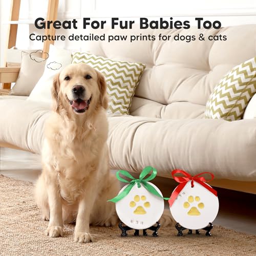 KeaBabies Baby Footprint Ornament Kit for Girls and Boys