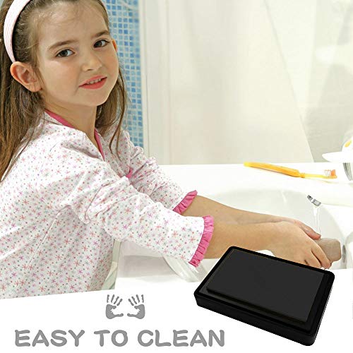 Lsushine Ink Pad for Baby Footprint Handprint Black