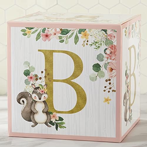 Kate Aspen Pink Woodland Baby Boxes Set of 4