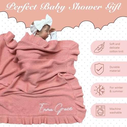 HuitzilAM Personalized Baby Blanket with Name Embroidery 30x40in