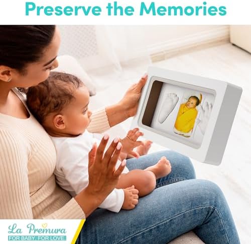 La Premura Baby Handprint Casting Kit with Shadow Box Frame 1