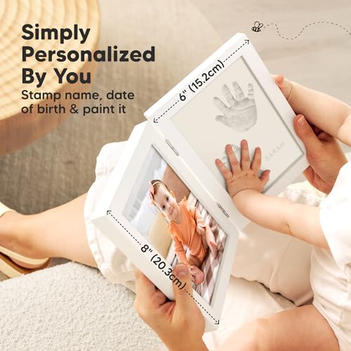 KeaBabies Personalized Hand Footprint Kit - Quick Dry Clay