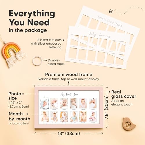 KeaBabies Nova 12-Month Photo Frame for Baby 1