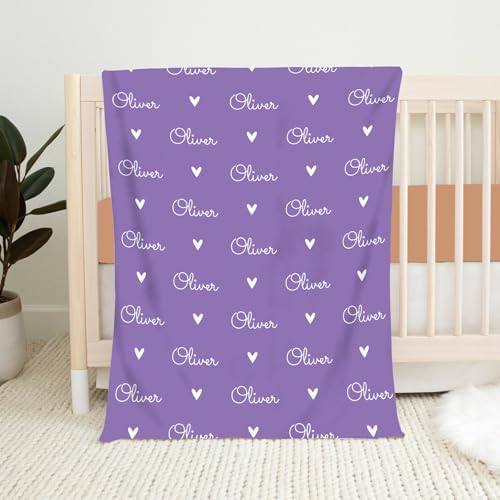 Custom Personalized Baby Blanket with Name - Super Soft Plush Fleece