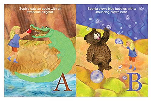 Personalized Childrens ABC Book with Name Hair Color