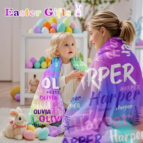 Baosity Custom Name Blanket for Kids Babies Adults