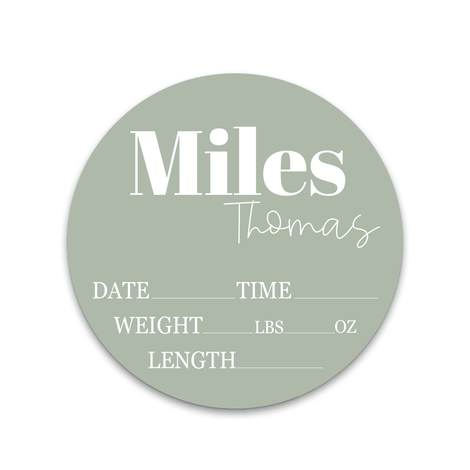 Birth Stat Sign Personalized for Newborn Baby Sage