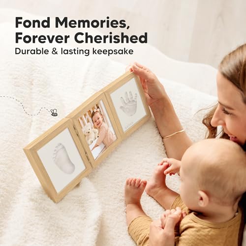 KeaBabies Baby Hand Footprint Kit - Gender Neutral Keepsake Frame