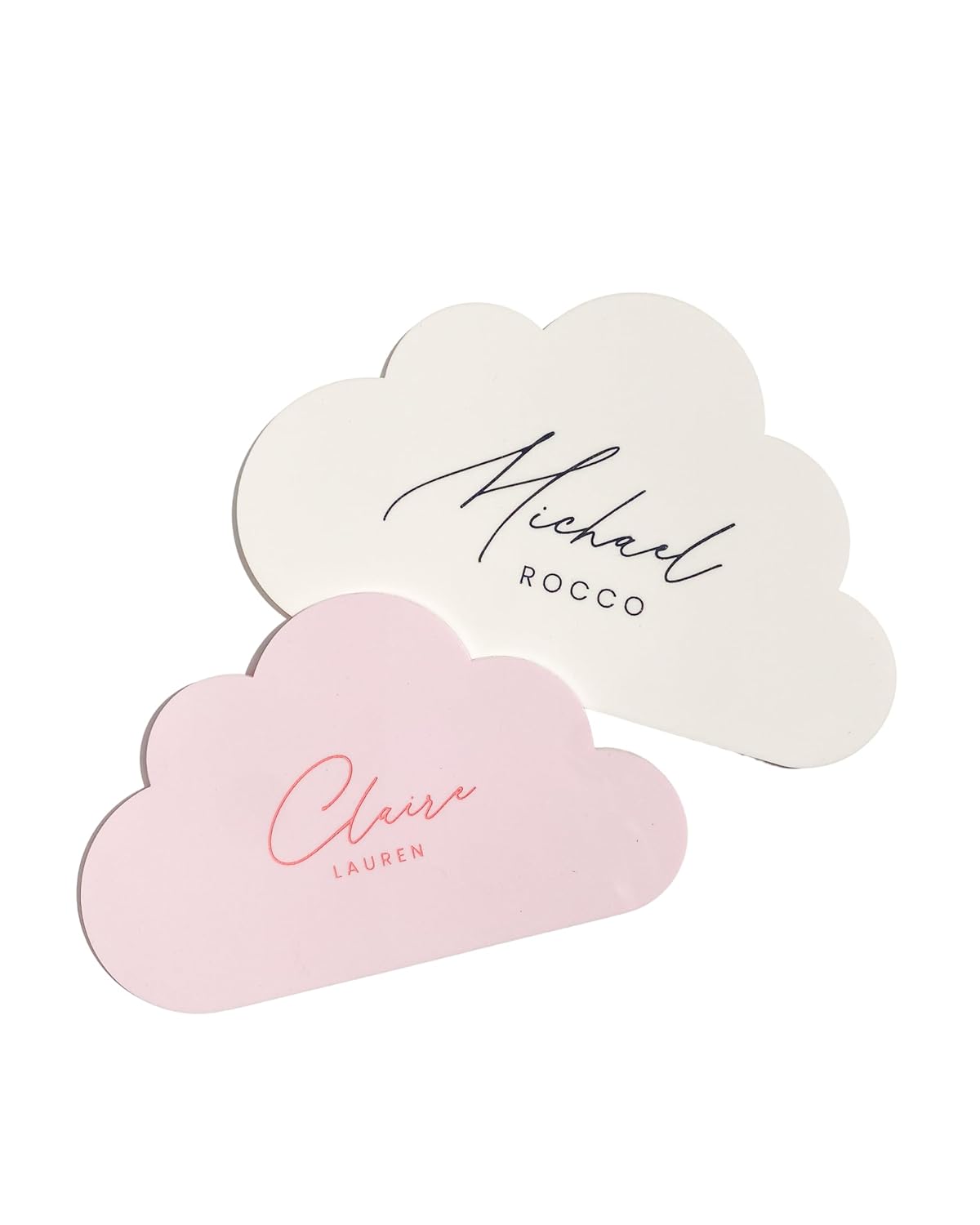 Custom Baby Name Sign with Cloud Design - Newborn Keepsake