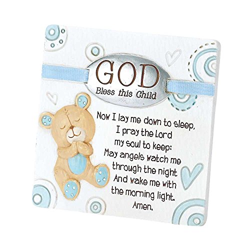 Dicksons Baby Blue God Bless This Child 4x4 Resin Table Top Sign
