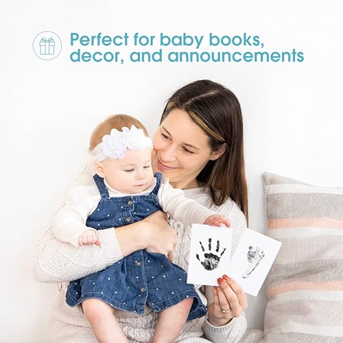 Pearhead Newborn Baby Ink Pad Kit - Mess-Free Safe