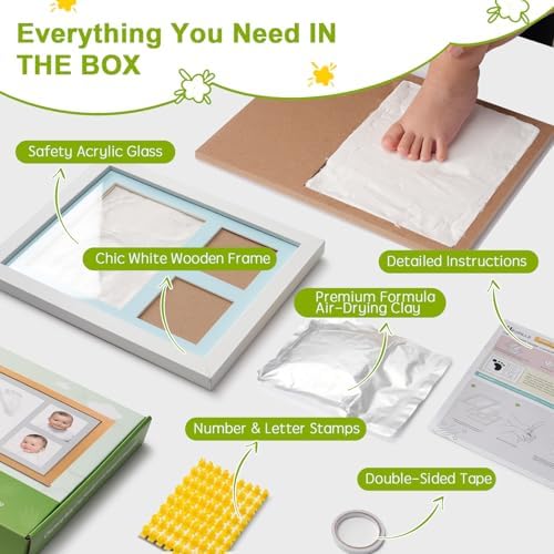 Baby Hand Footprint Kit with Frame - Newborn Keepsake