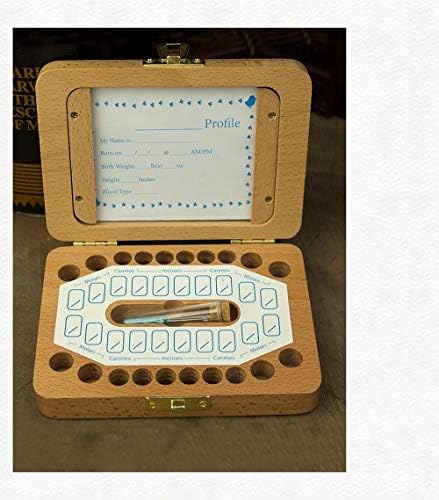Esweny Baby Tooth Box with Photo Frame and Lock Design