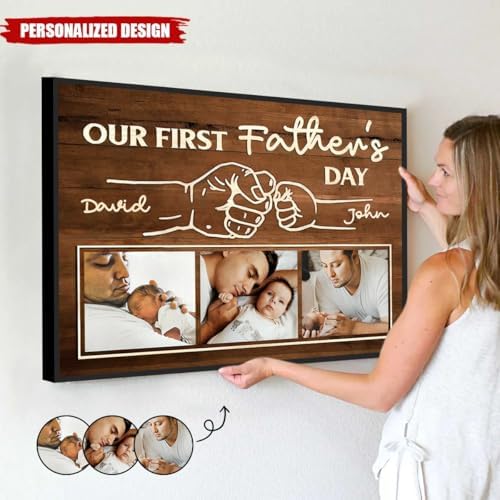 Personalized Dad Photo Frame Wall Art for Father Day