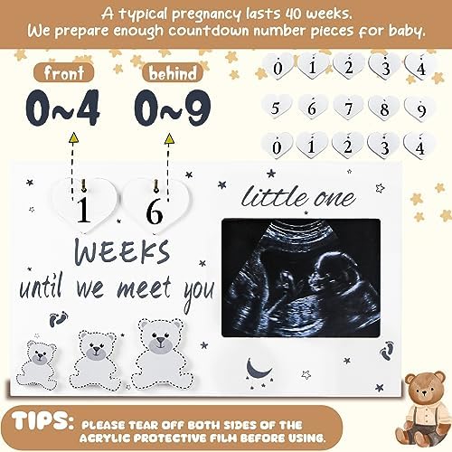 OurWarm Ultrasound Frame with Baby Countdown
