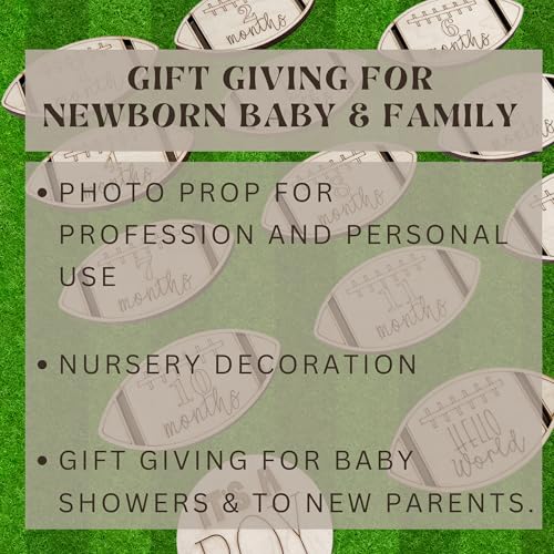 Wooden Monthly Milestone Cards 12 Months Set for Baby Growth Photos