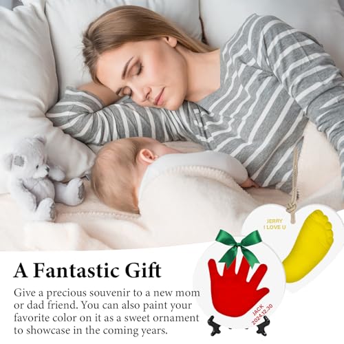 Kimitimi Baby Handprint Footprint Kit - Personalized Clay Keepsake