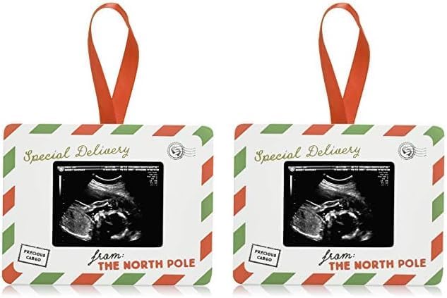 Pearhead Special Delivery Sonogram Ornament Pack of 2